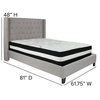 Flash Furniture Platform Bed Set, Riverdale, Full, Gray HG-BM-42-GG